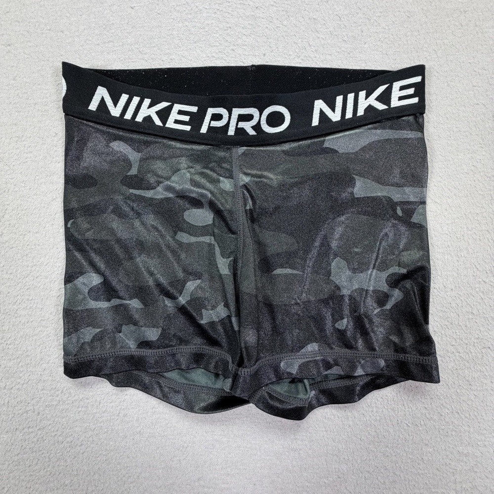 Nike Womens Shorts Compression Grey Camo Dri-FIT Nike Pro XS